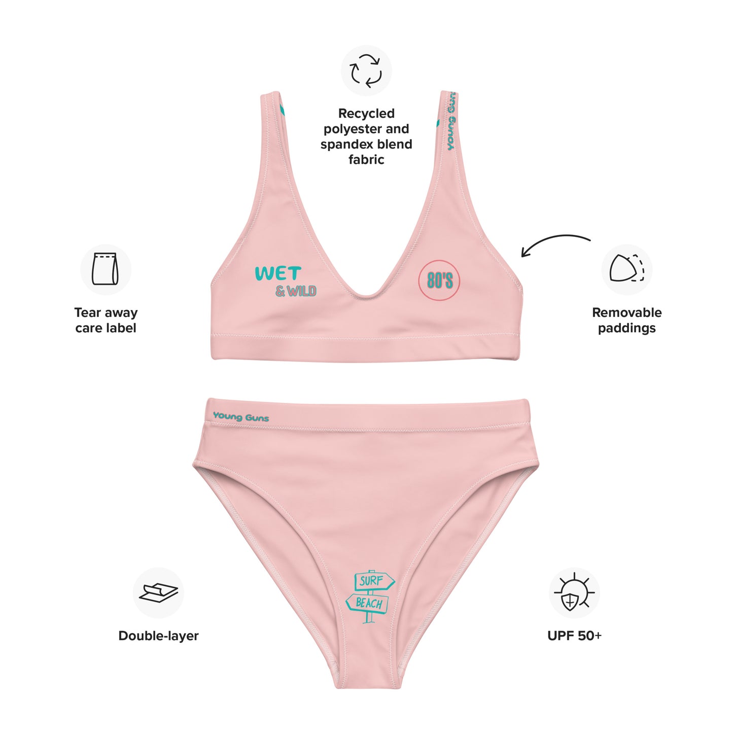 YnGuns™ "Wet & Wild" High-Waisted Bikini Set - ADULTS ONLY