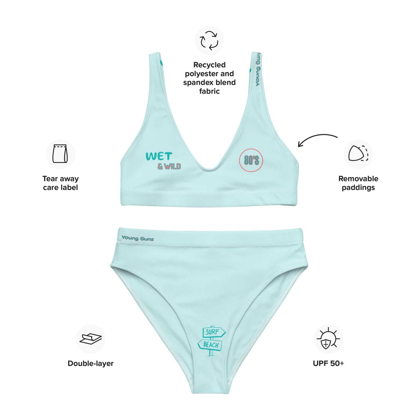 YnGuns™ "Wet & Wild" High-Waisted Bikini Set - ADULTS ONLY