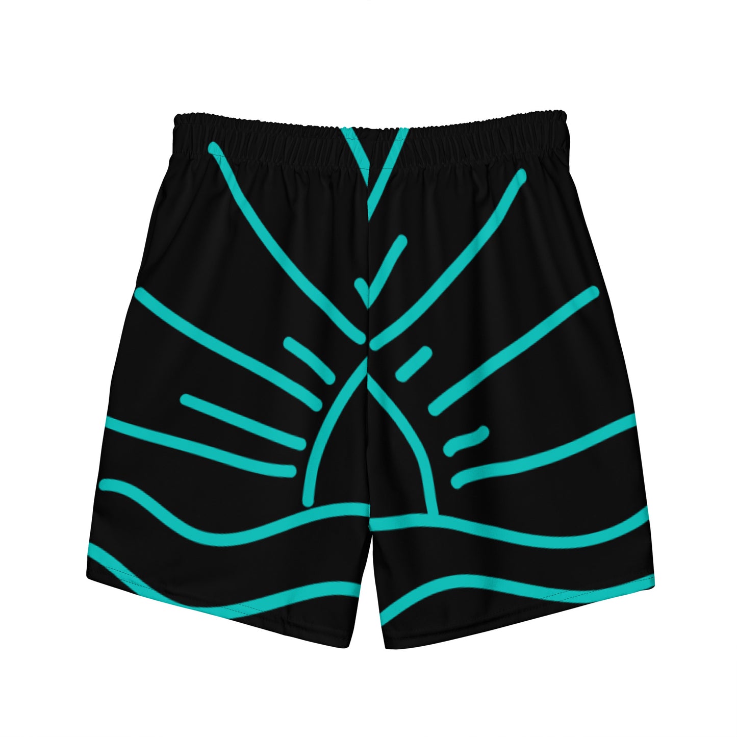 YnGuns™ "Wet & Wild" Black Retro Swim Trunks