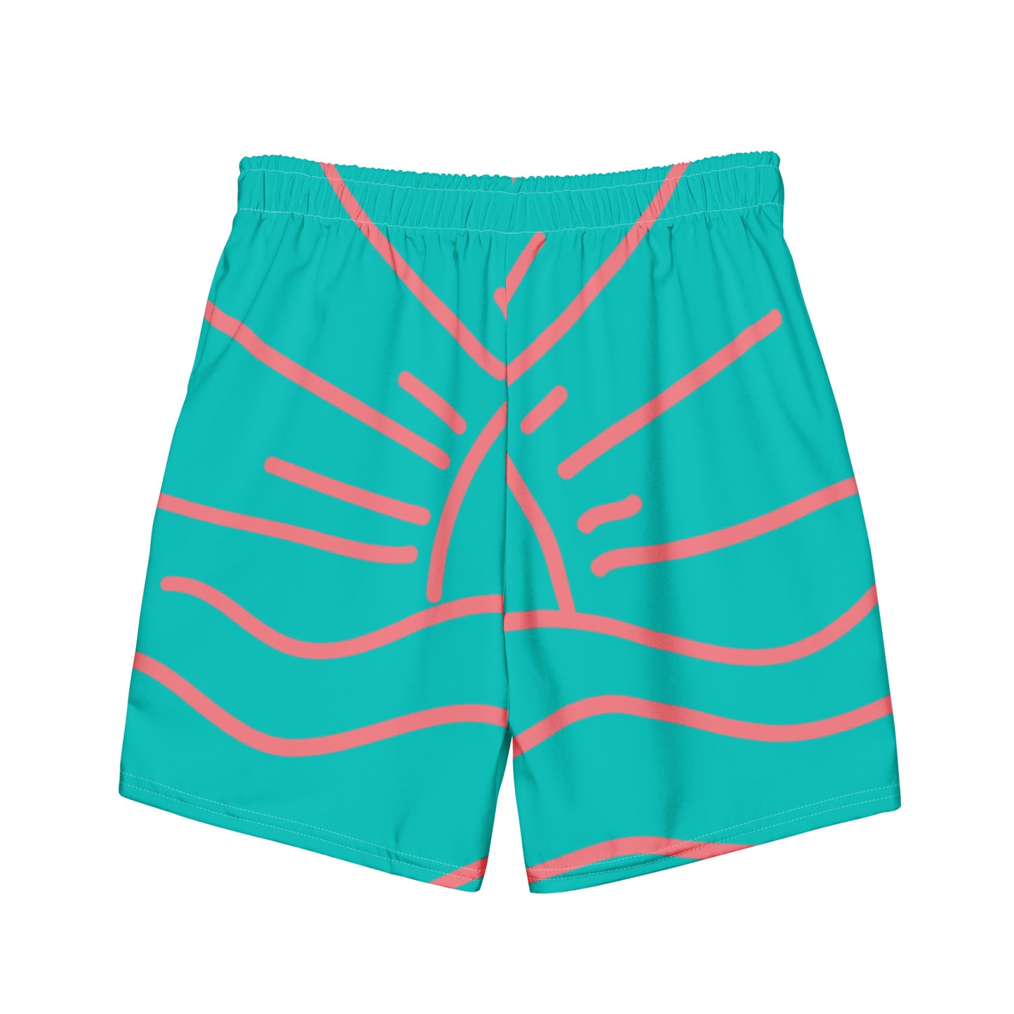 YnGuns™ "Wet & Wild" Blue Retro Swim Trunks