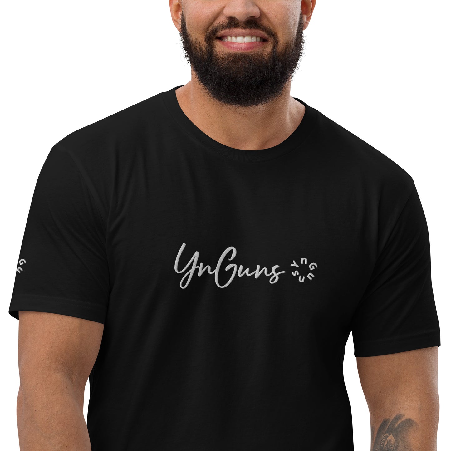 YnGuns™ Fitted Pre-Shrunk Embroidered Tee