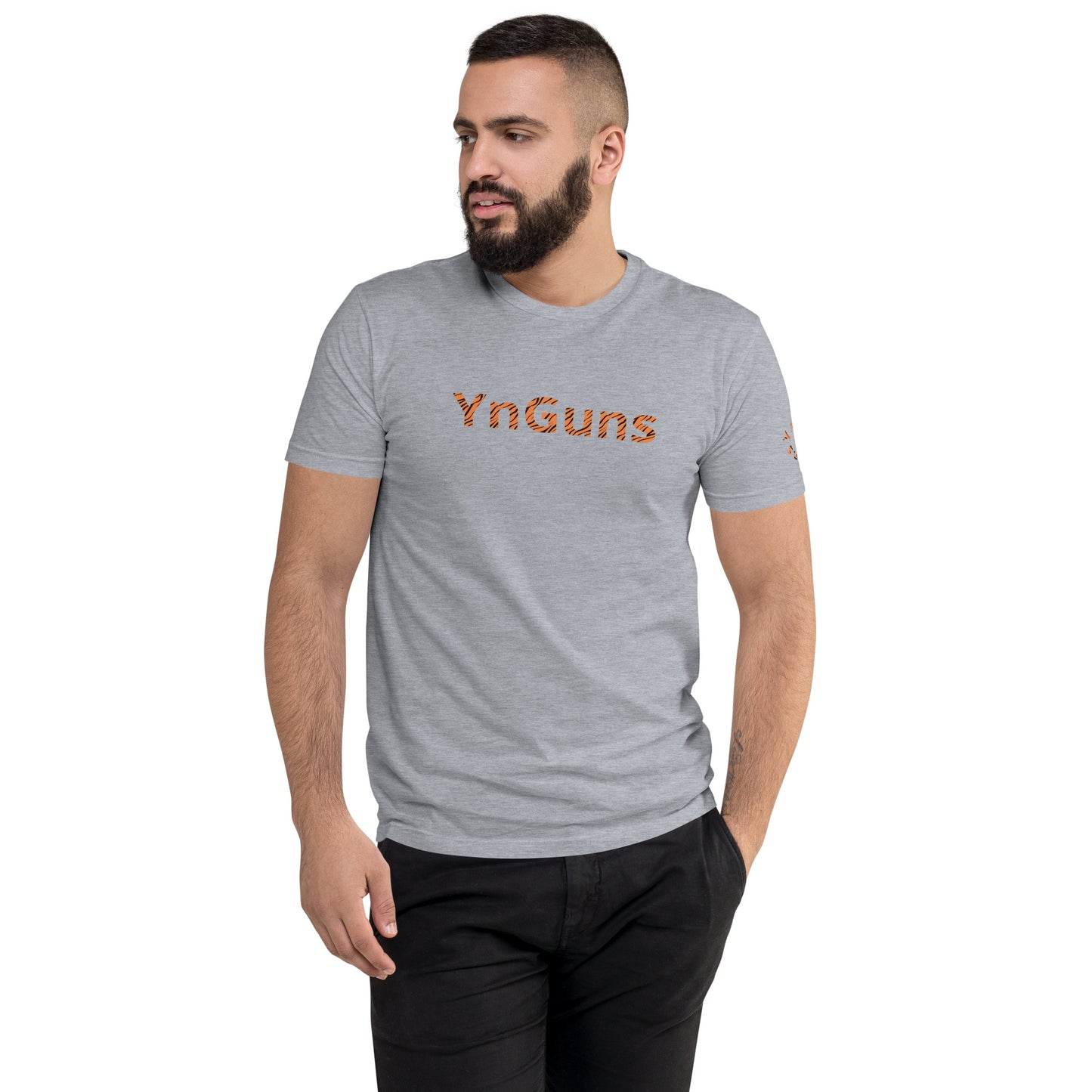 Camiseta preencogida con estampado de tigre YnGuns™ - Colección de lanzamiento exclusiva