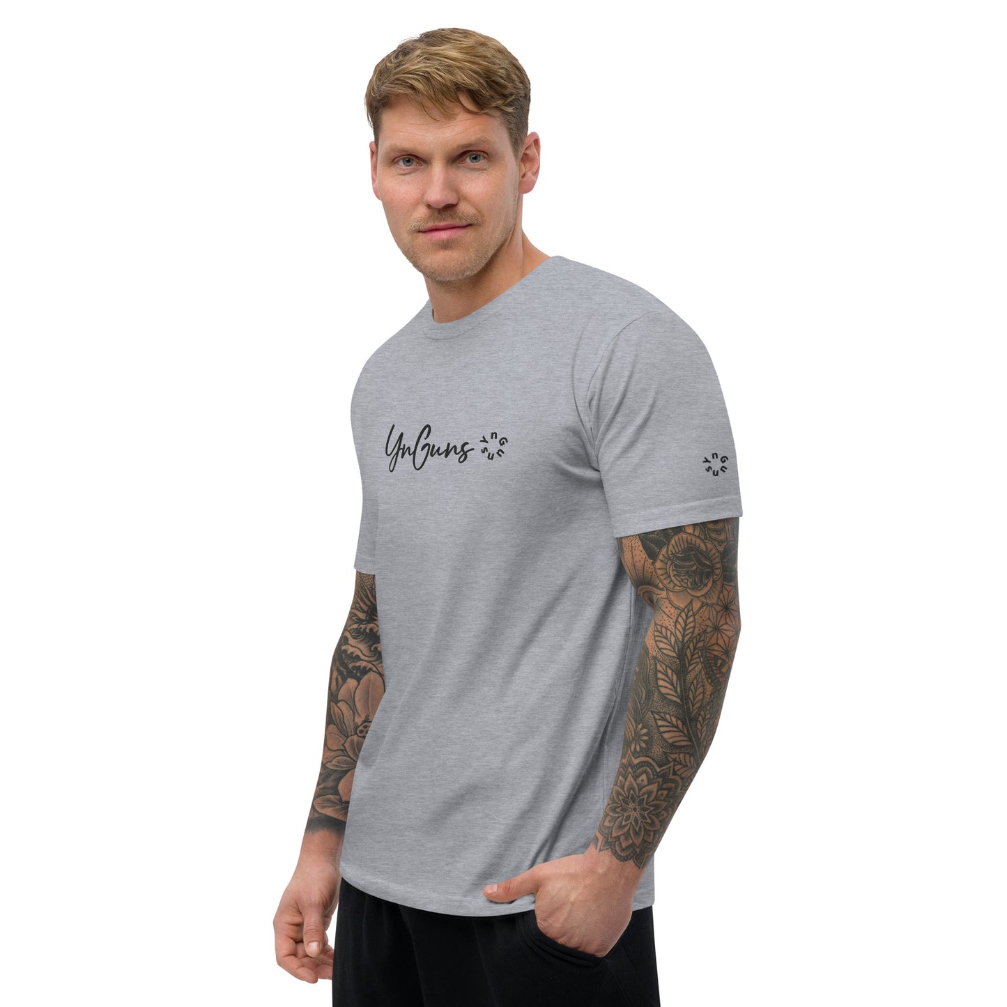 YnGuns™ Fitted Pre-Shrunk Embroidered Tee