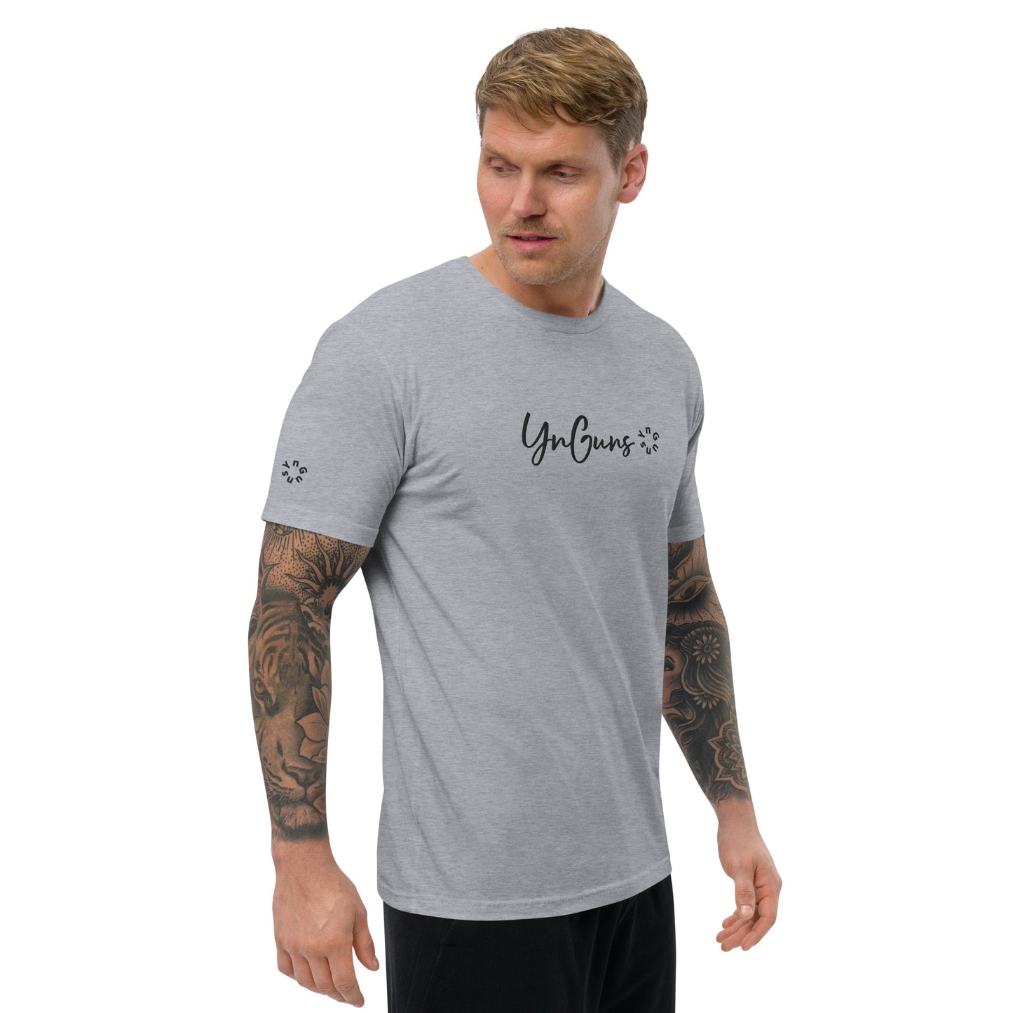 YnGuns™ Fitted Pre-Shrunk Embroidered Tee