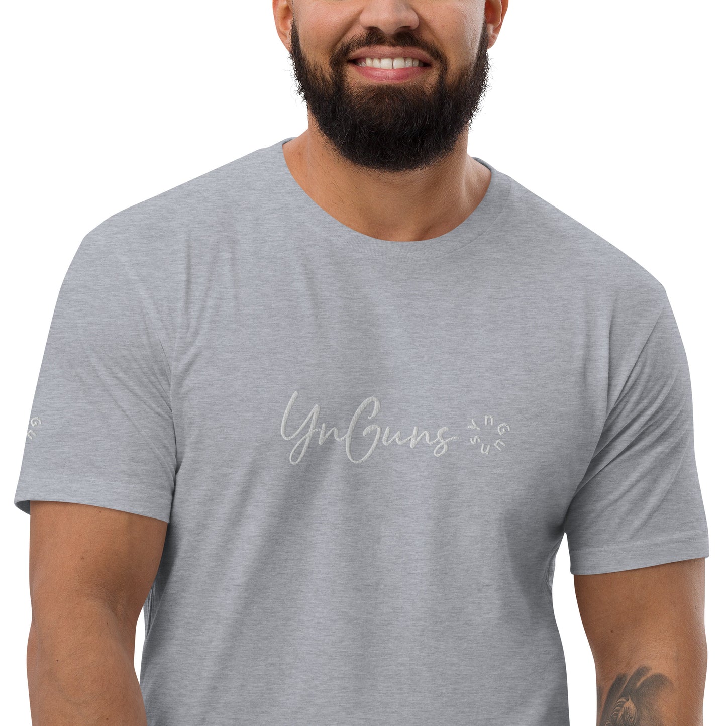 YnGuns™ Fitted Pre-Shrunk Embroidered Tee