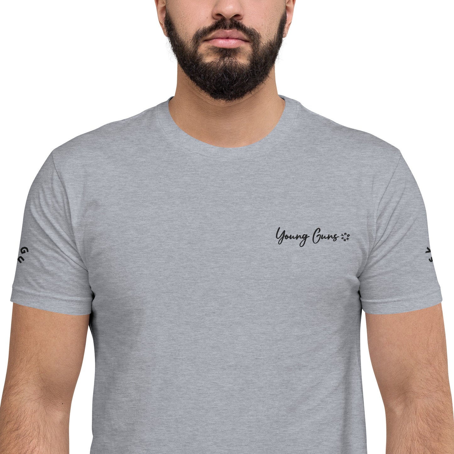 YnGuns™ Fitted Pre-Shrunk Embroidered "Young Guns" Tee