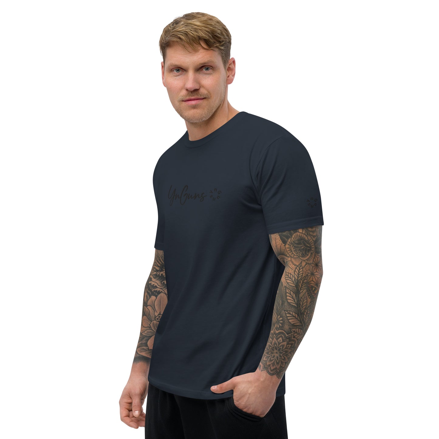 YnGuns™ Fitted Pre-Shrunk Embroidered Tee