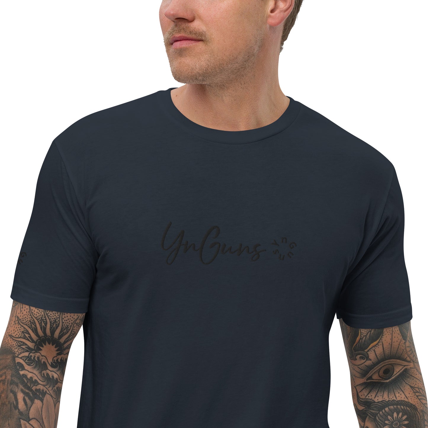 YnGuns™ Fitted Pre-Shrunk Embroidered Tee