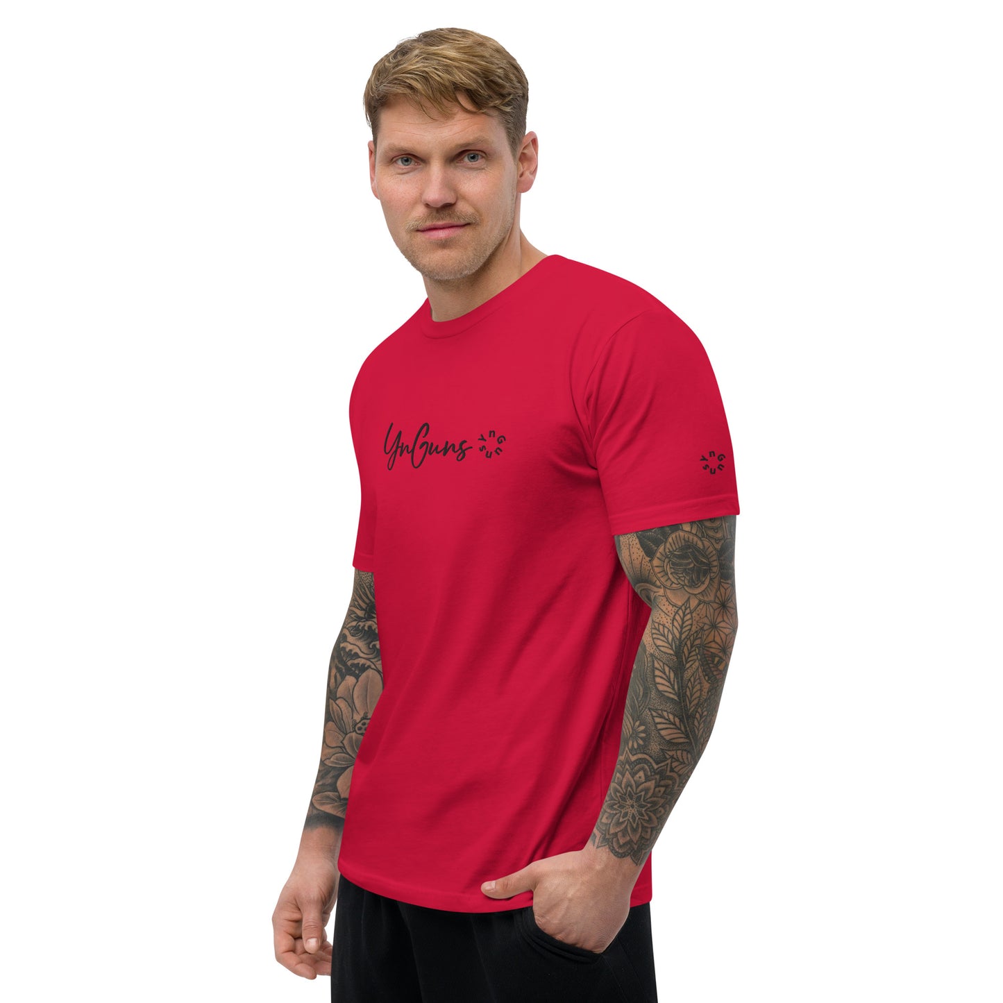 YnGuns™ Fitted Pre-Shrunk Embroidered Tee