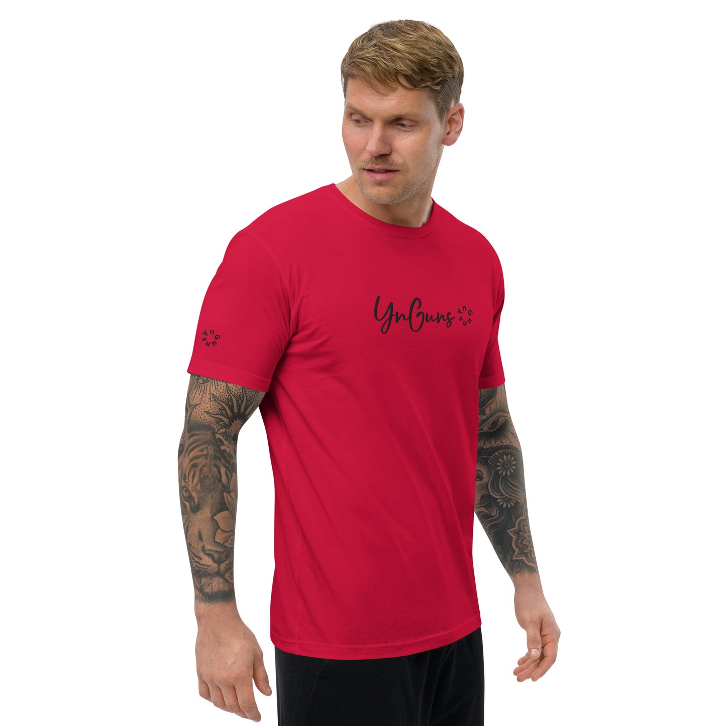 YnGuns™ Fitted Pre-Shrunk Embroidered Tee