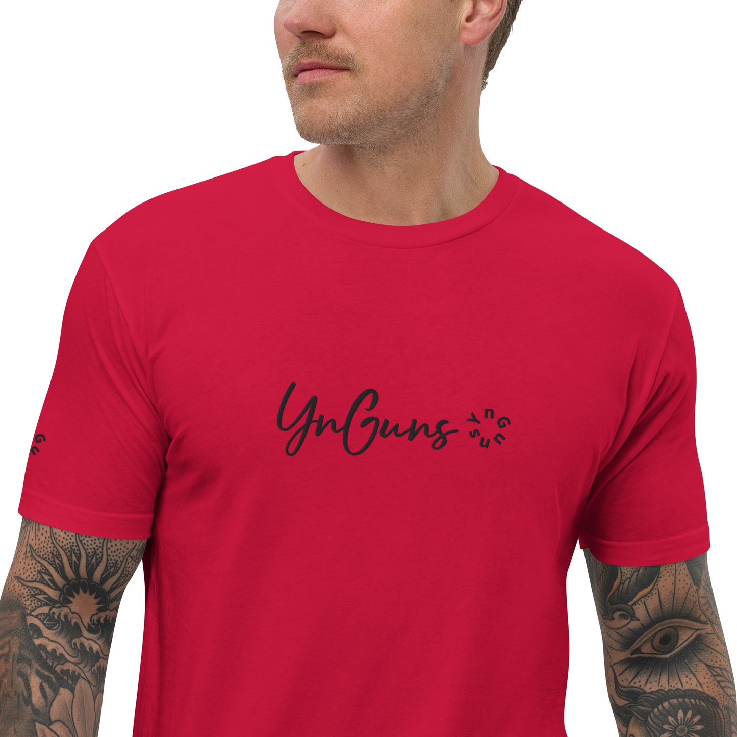 YnGuns™ Fitted Pre-Shrunk Embroidered Tee