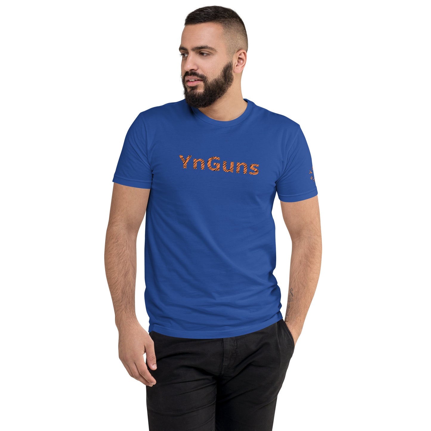 Camiseta preencogida con estampado de tigre YnGuns™ - Colección de lanzamiento exclusiva