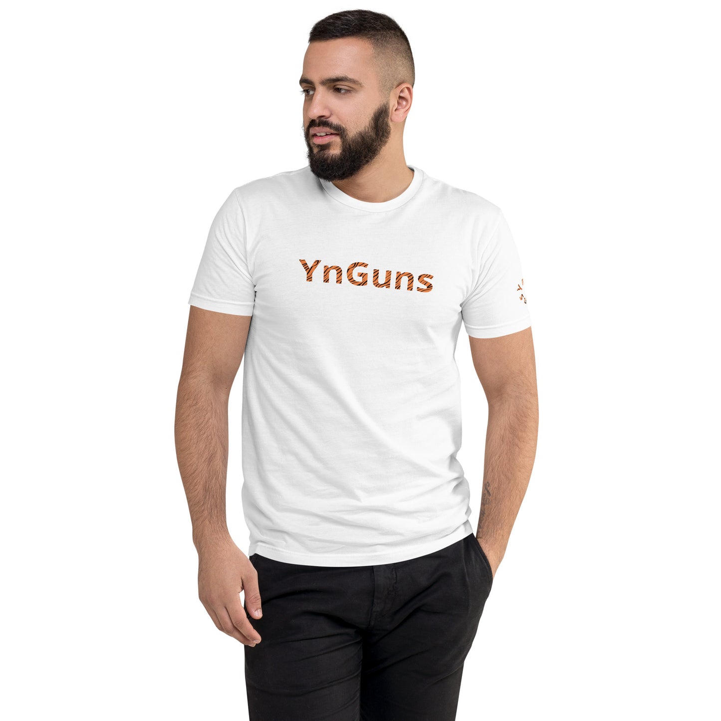 Camiseta preencogida con estampado de tigre YnGuns™ - Colección de lanzamiento exclusiva