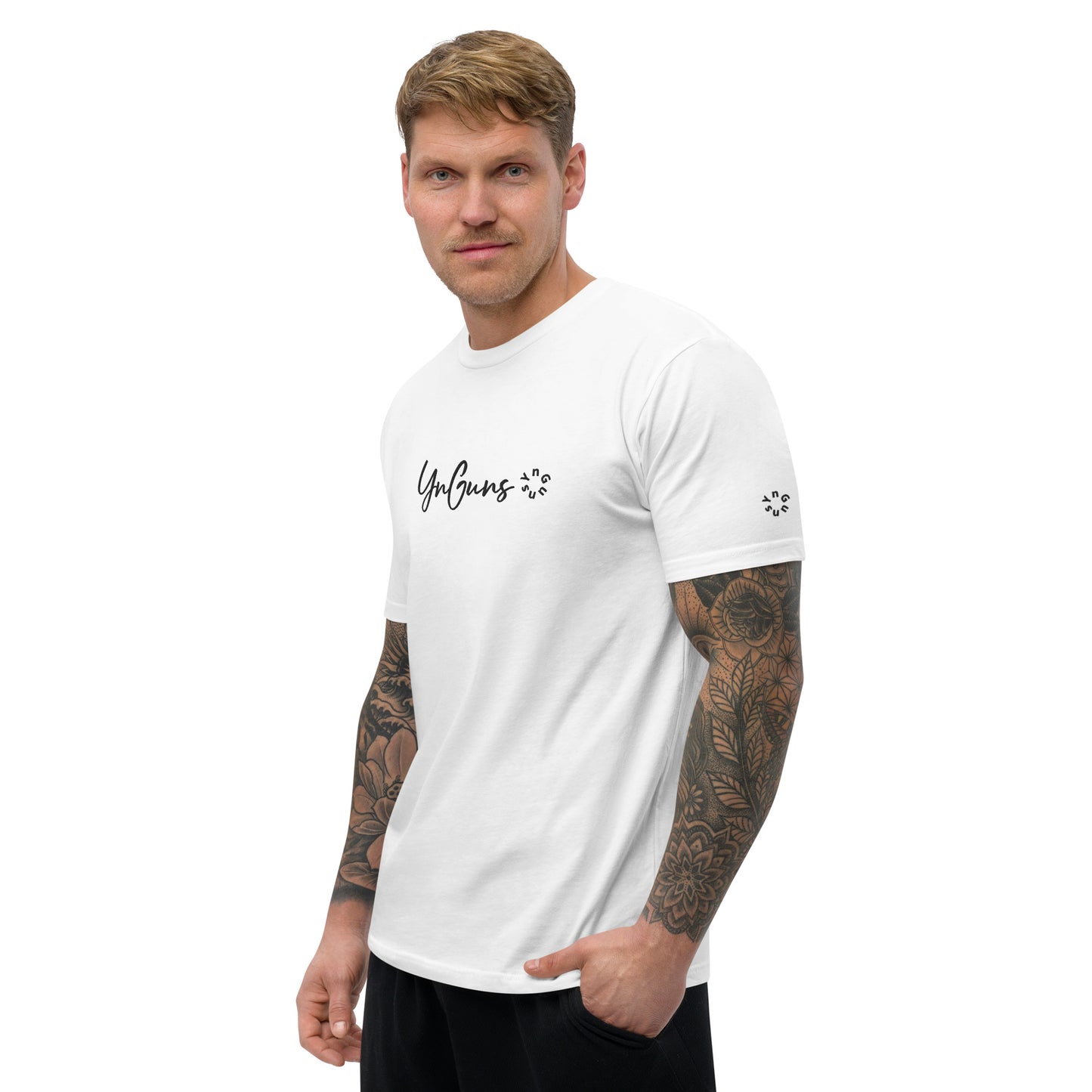 YnGuns™ Fitted Pre-Shrunk Embroidered Tee