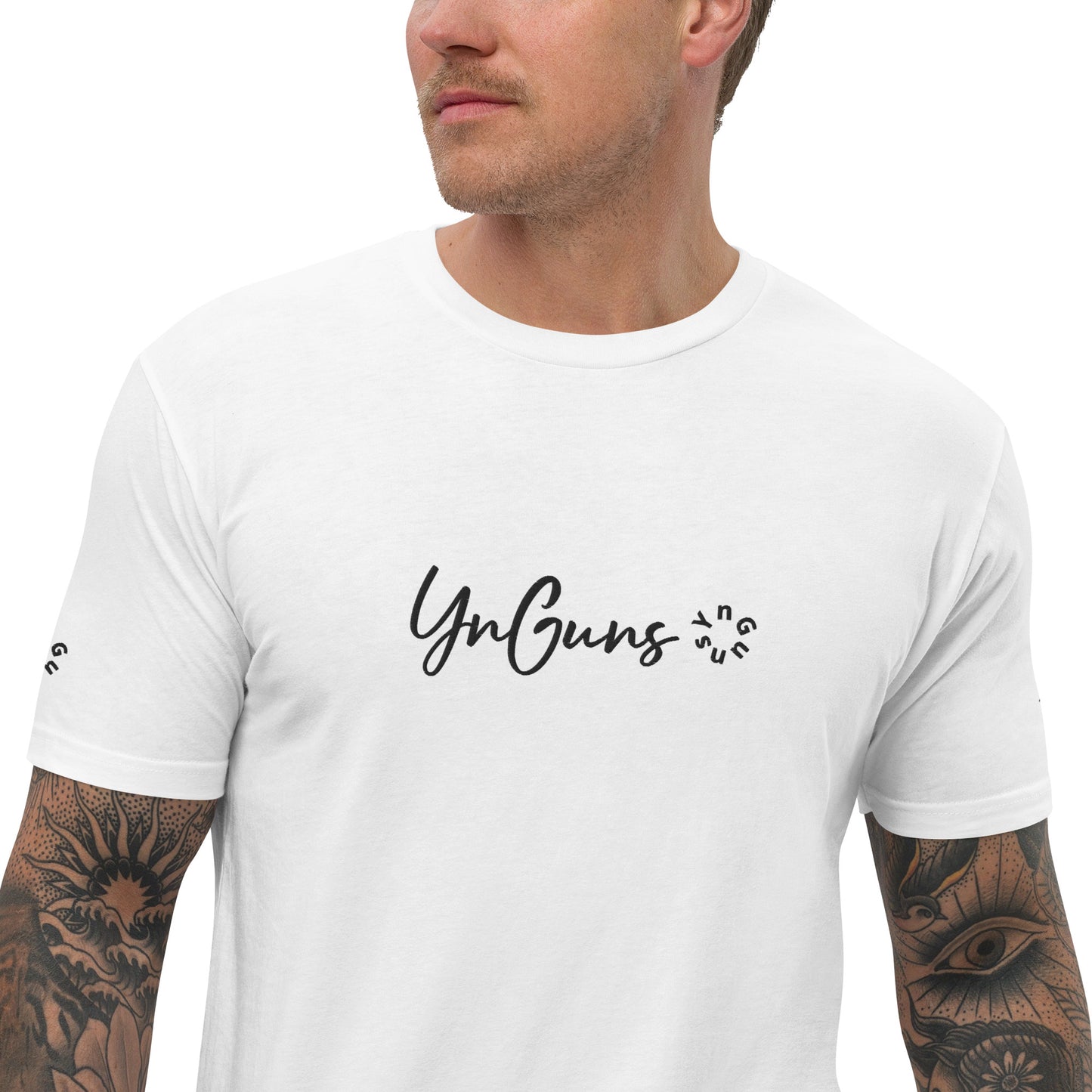 YnGuns™ Fitted Pre-Shrunk Embroidered Tee