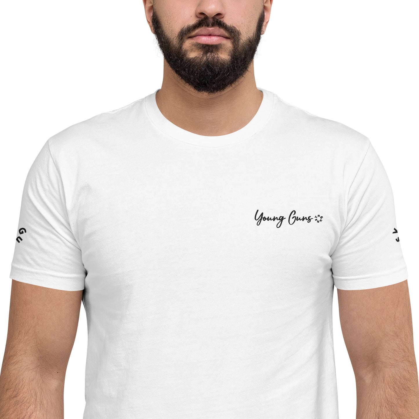 YnGuns™ Fitted Pre-Shrunk Embroidered "Young Guns" Tee