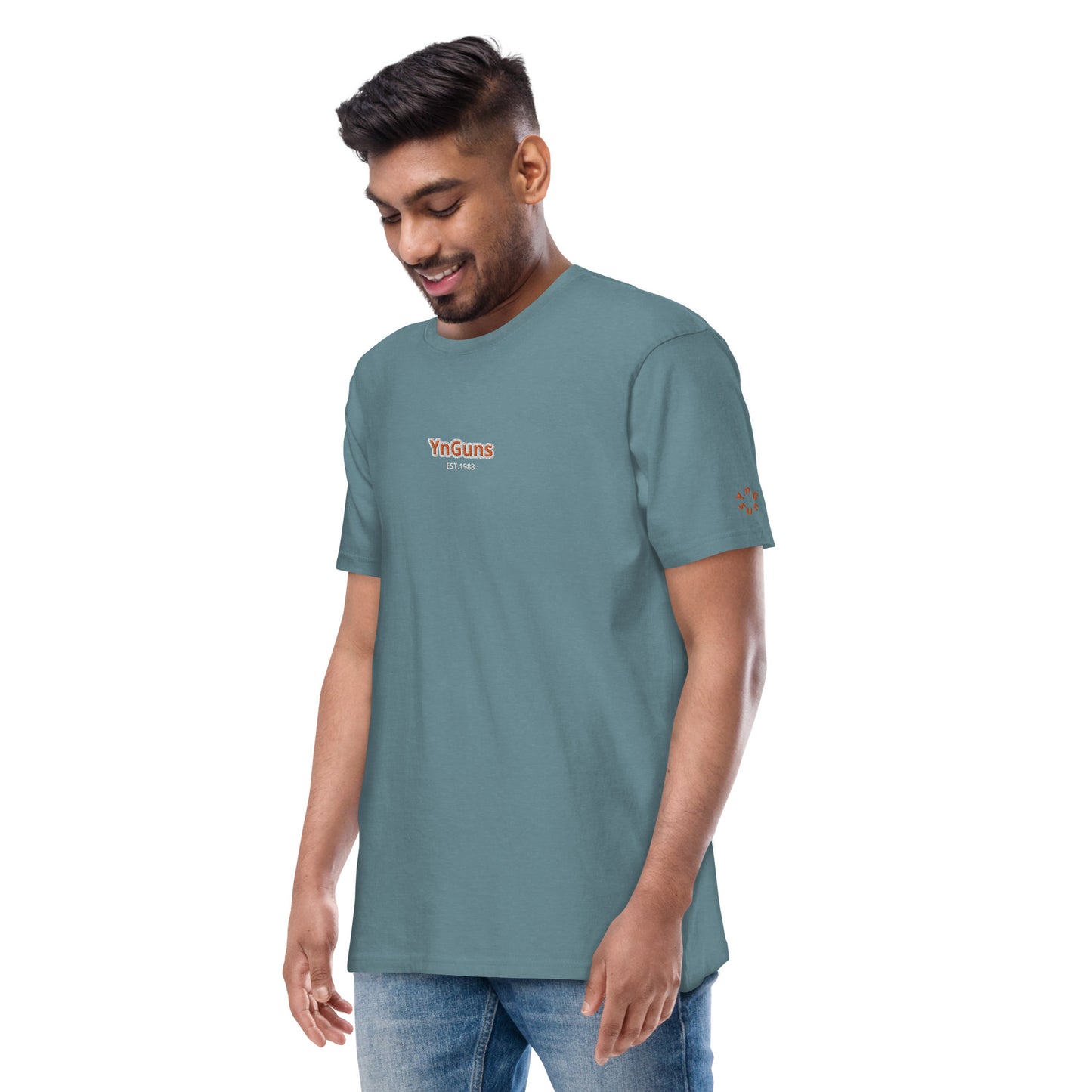 Camiseta pesada premium bordada YnGuns™ - Edición limitada