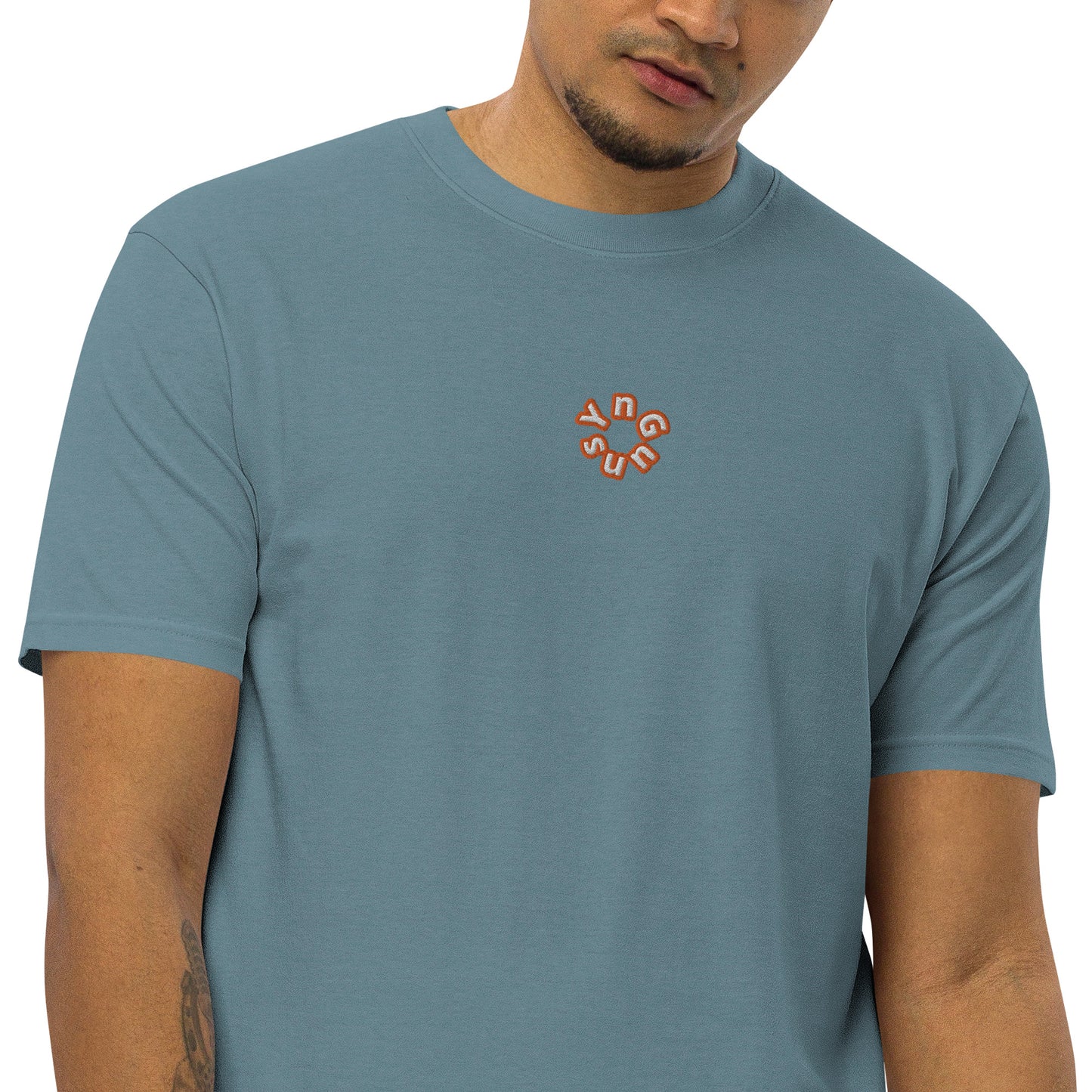 YnGuns™ Embroidered Premium Heavyweight Tee - Limited Edition