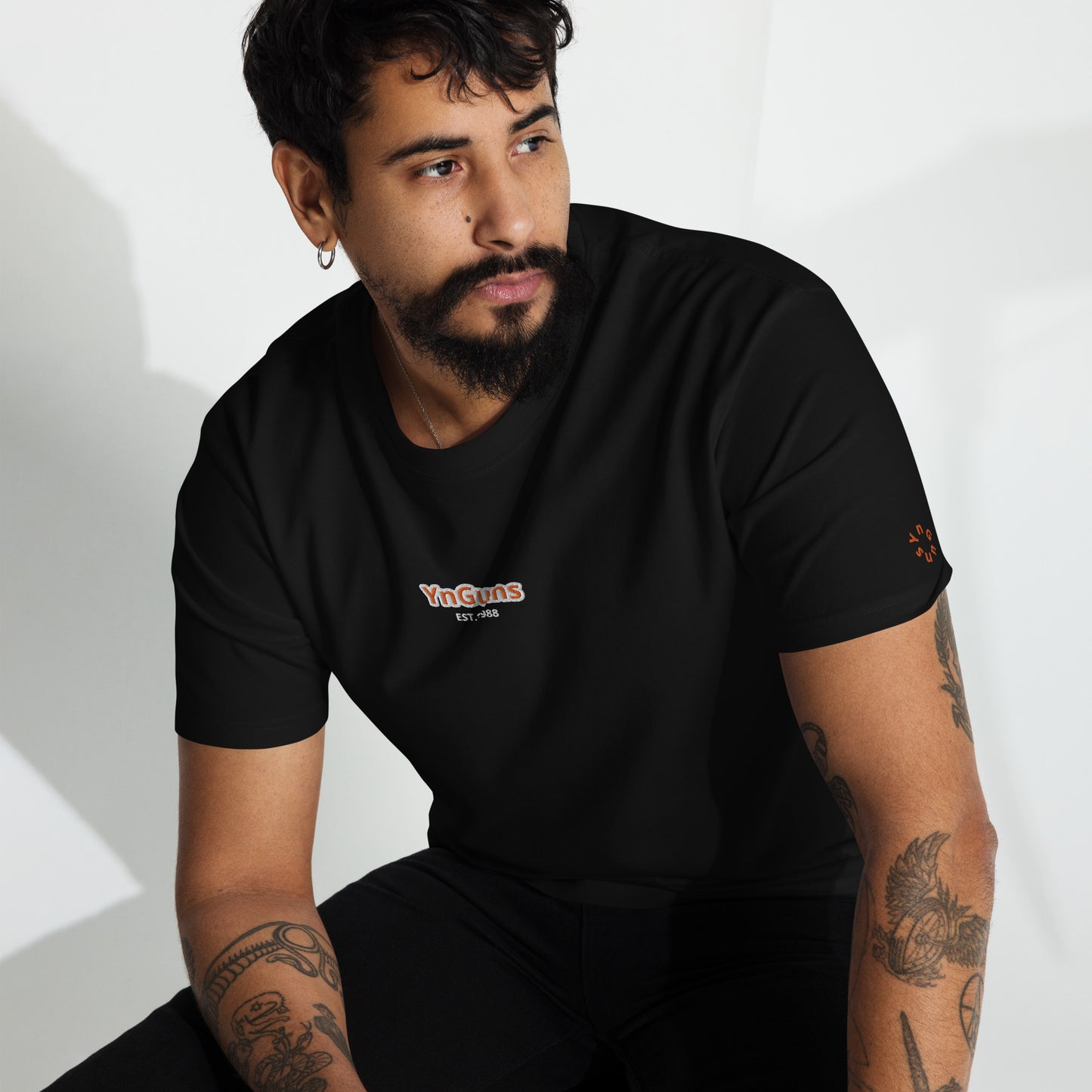 YnGuns™ Embroidered Premium Heavyweight Tee - Limited Edition