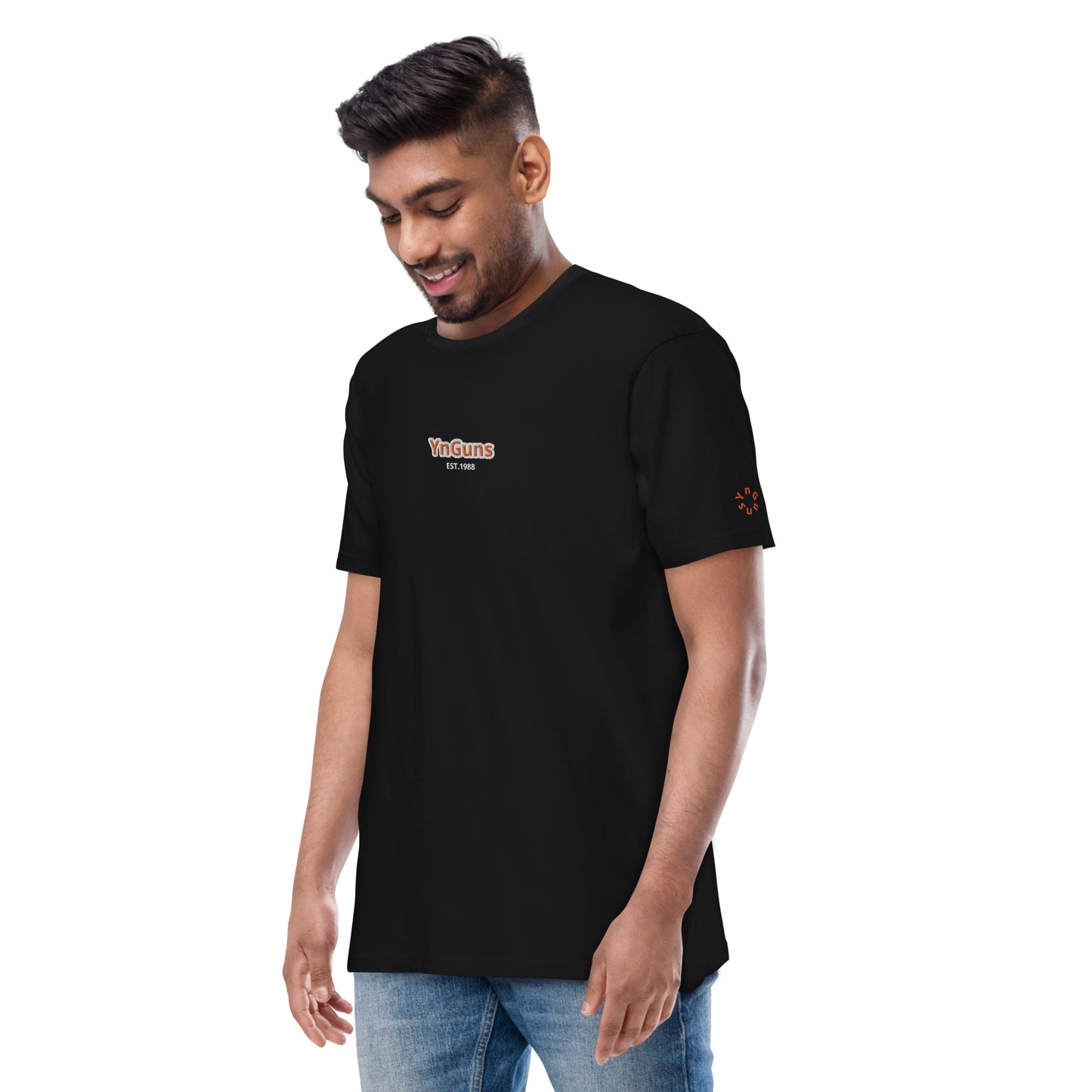 Camiseta pesada premium bordada YnGuns™ - Edición limitada