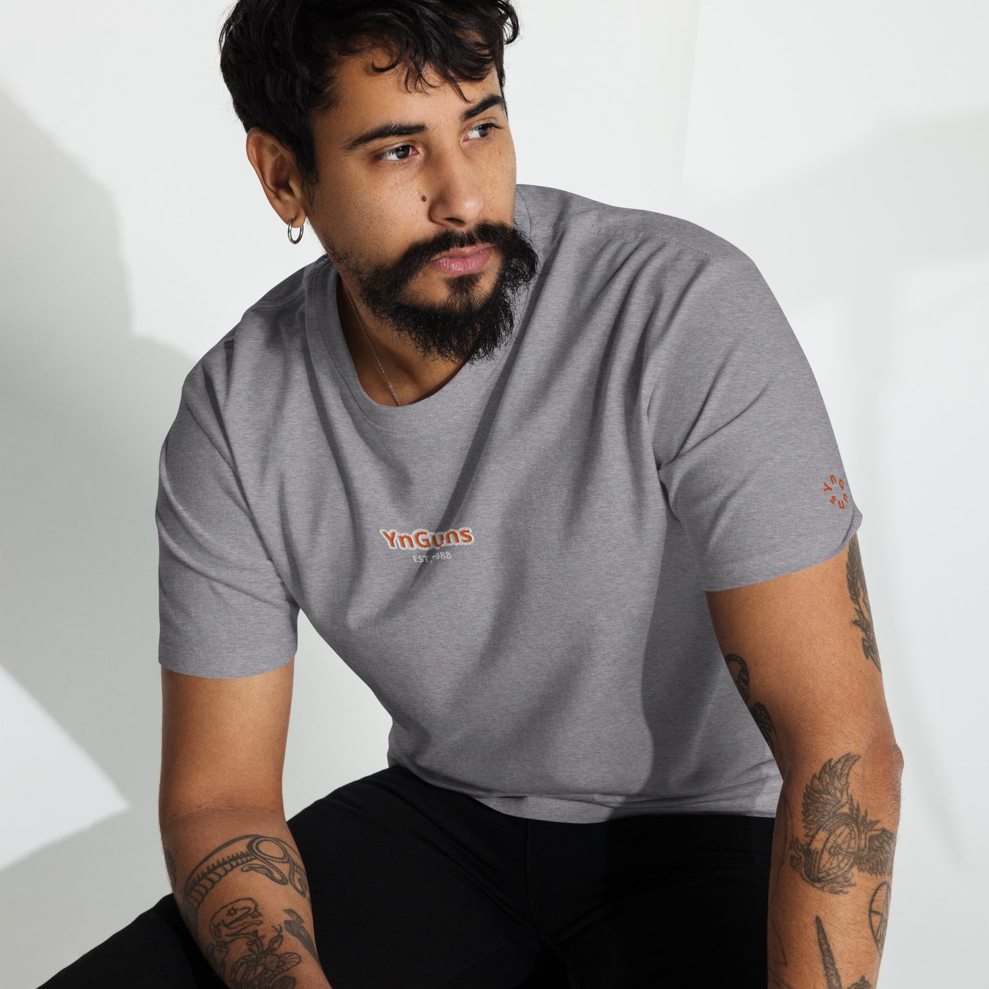 YnGuns™ Embroidered Premium Heavyweight Tee - Limited Edition