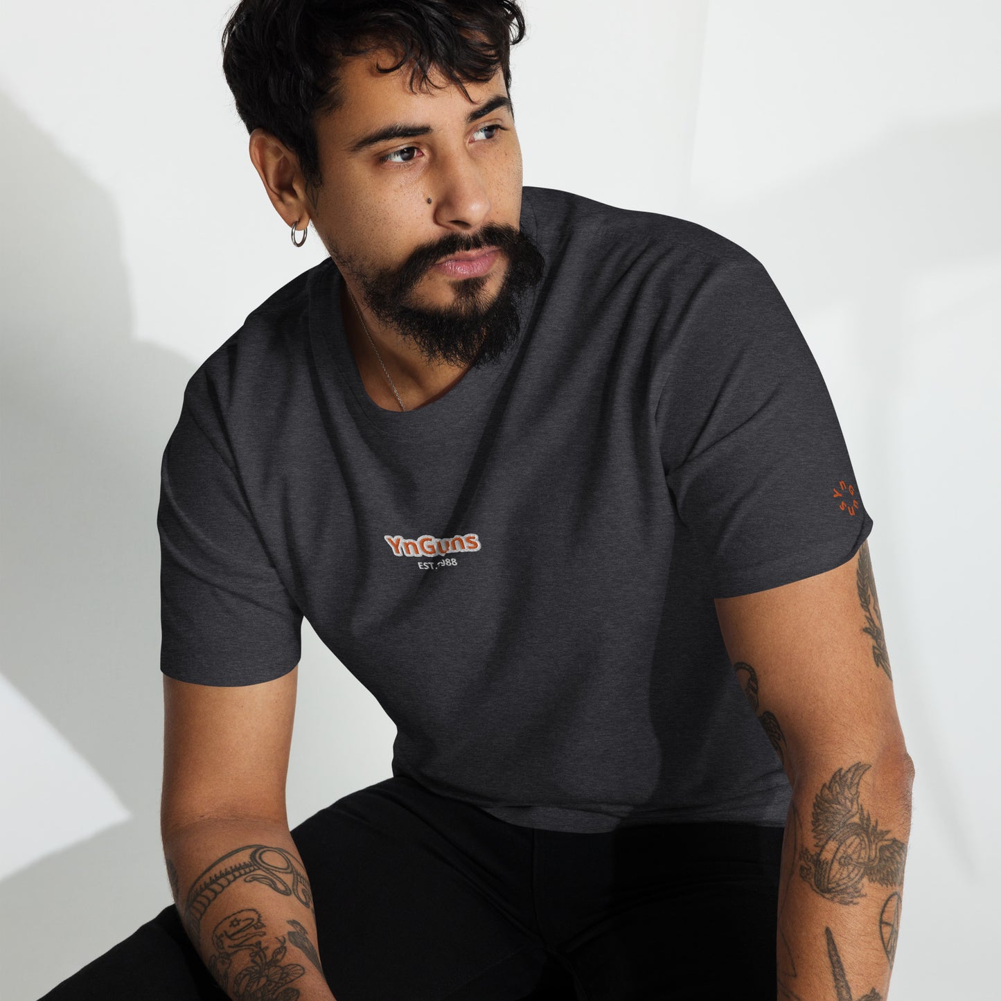 YnGuns™ Embroidered Premium Heavyweight Tee - Limited Edition