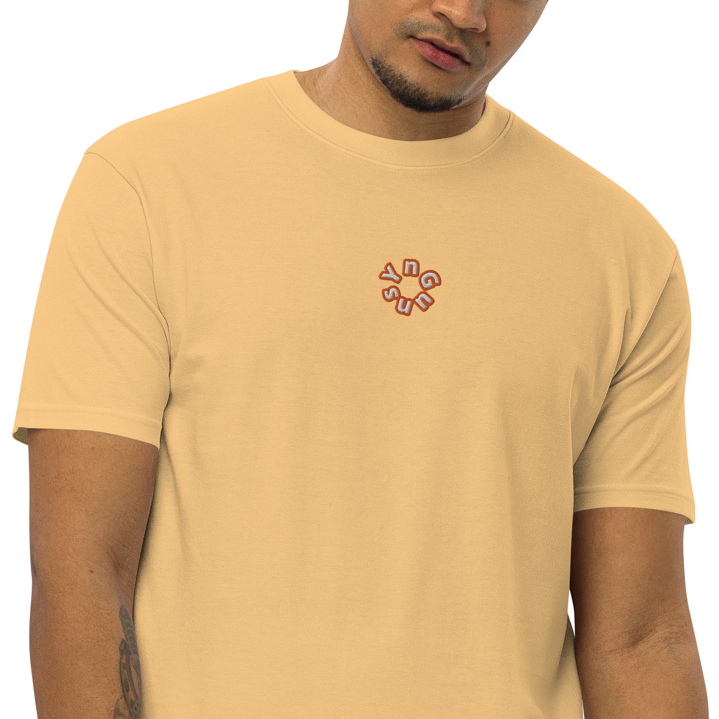 YnGuns™ Embroidered Premium Heavyweight Tee - Limited Edition