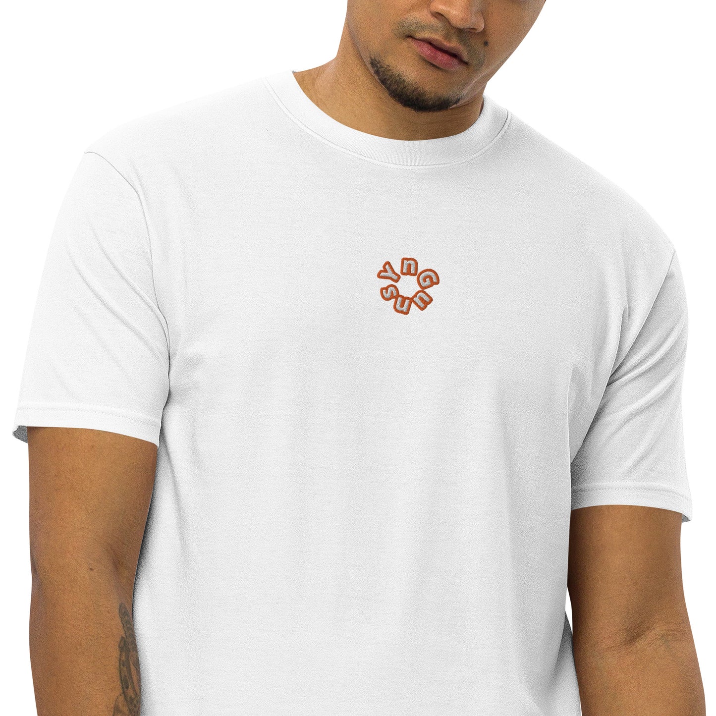 YnGuns™ Embroidered Premium Heavyweight Tee - Limited Edition