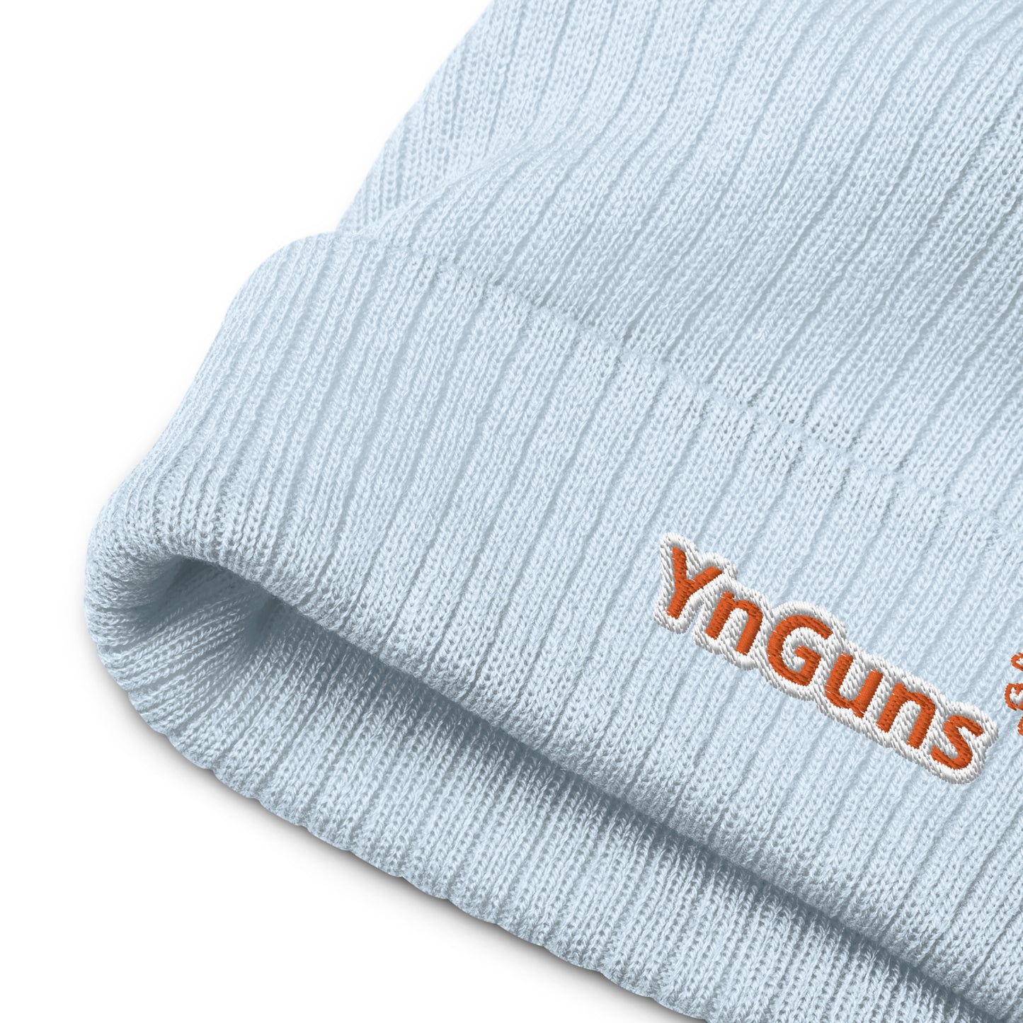 YnGuns™ 刺绣罗纹针织毛线帽