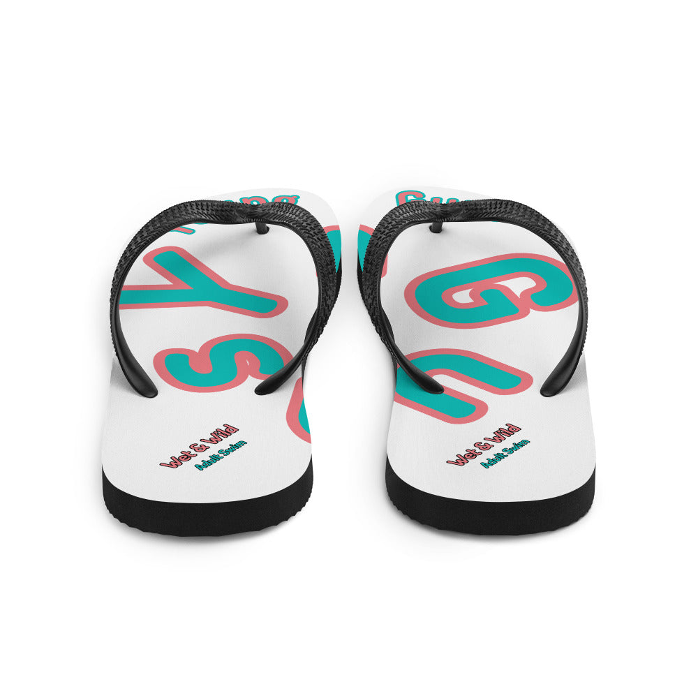 YnGuns™ 80'S Retro Beachside Flip Flops