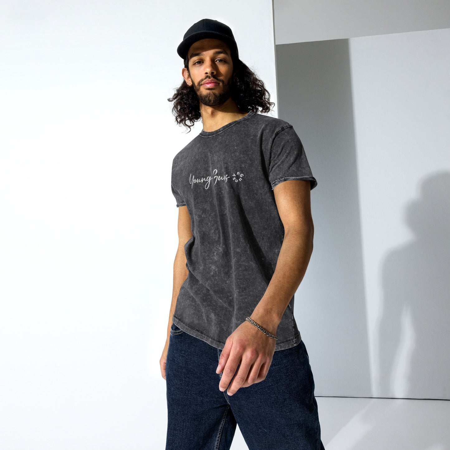 YnGuns™ Embroidered "Young Guns" Premium Denim T-Shirt - SOLD OUT