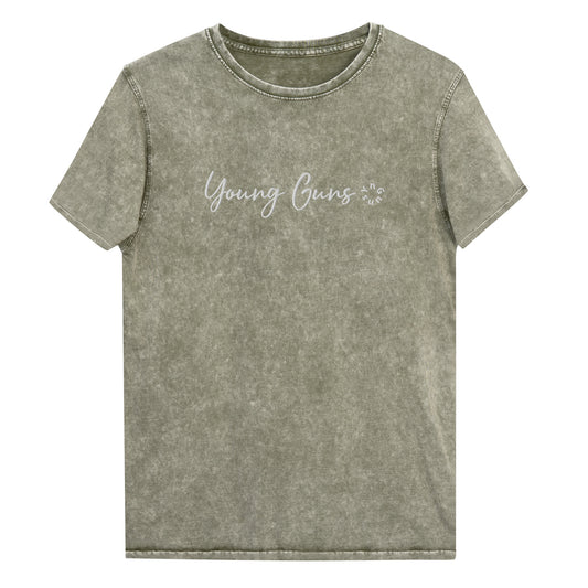 YnGuns™ Embroidered "Young Guns" Premium Denim T-Shirt - SOLD OUT