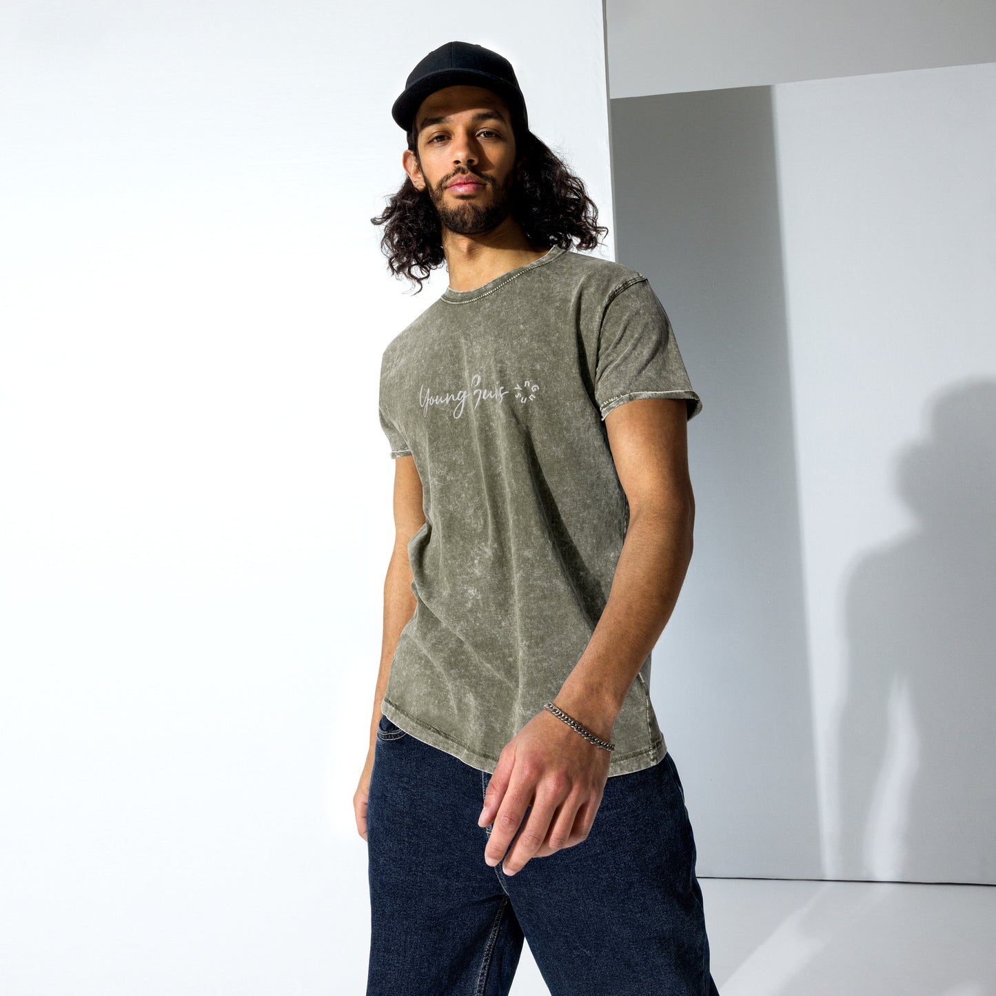 YnGuns™ Embroidered "Young Guns" Premium Denim T-Shirt - SOLD OUT