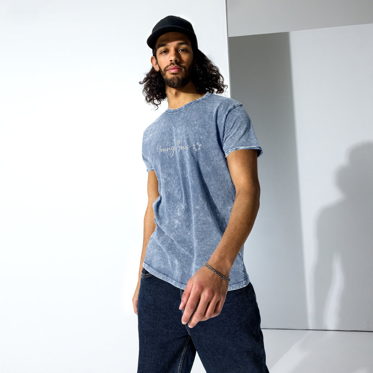 YnGuns™ Embroidered "Young Guns" Premium Denim T-Shirt - SOLD OUT