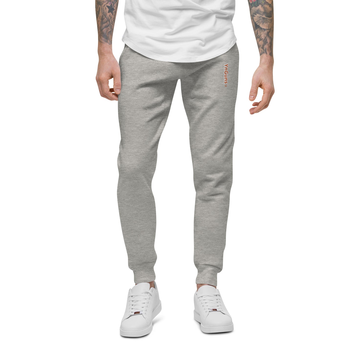 YnGuns™ Ribbed Waist Drawstring Joggers - Embroidered