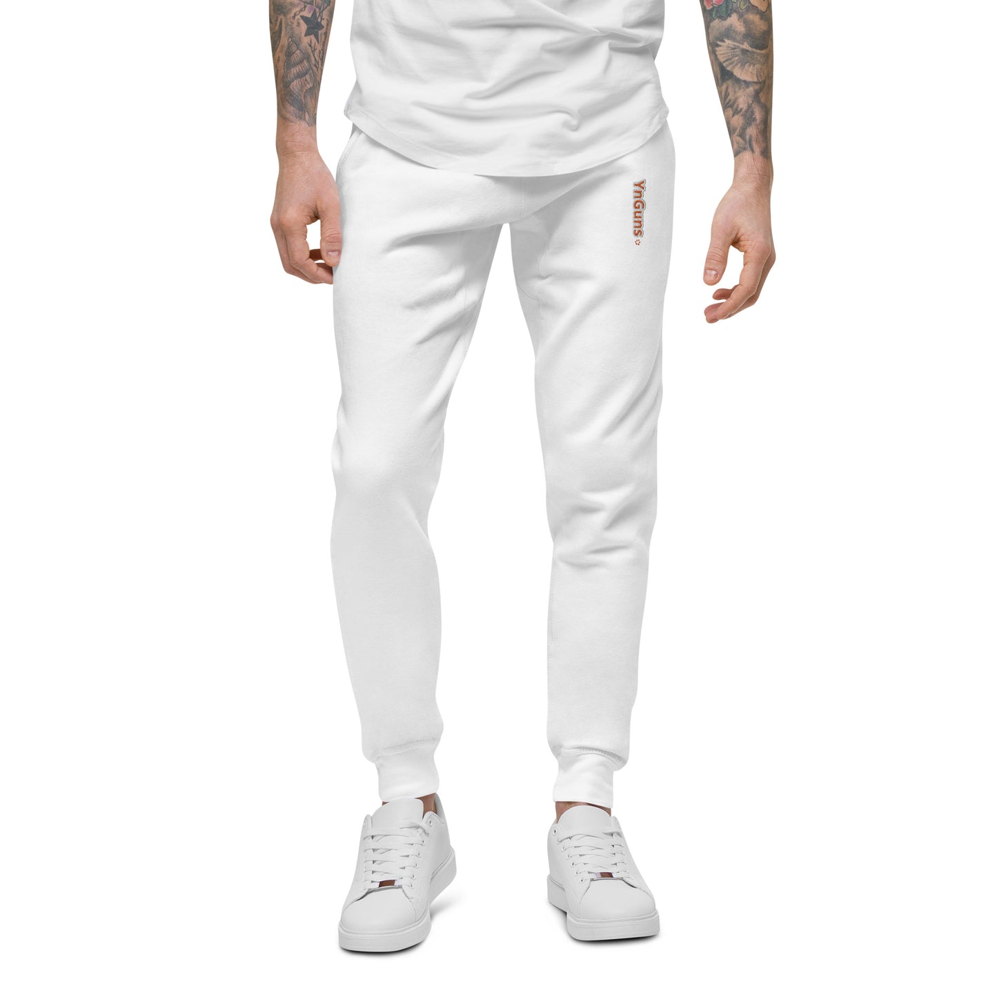 YnGuns™ Ribbed Waist Drawstring Joggers - Embroidered