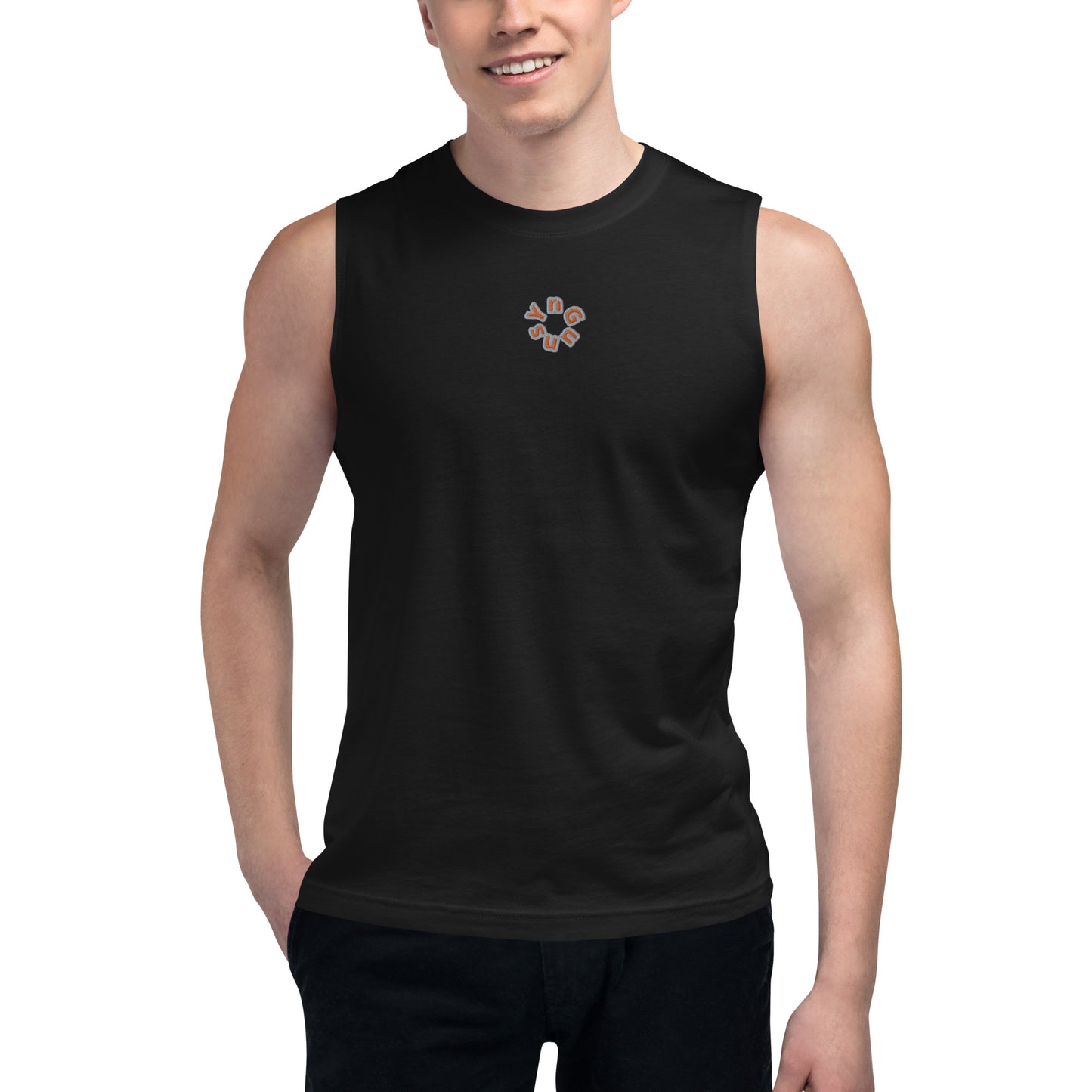 YnGuns™ Muscle Shirt - Exclusive Embroidered Circle Logo