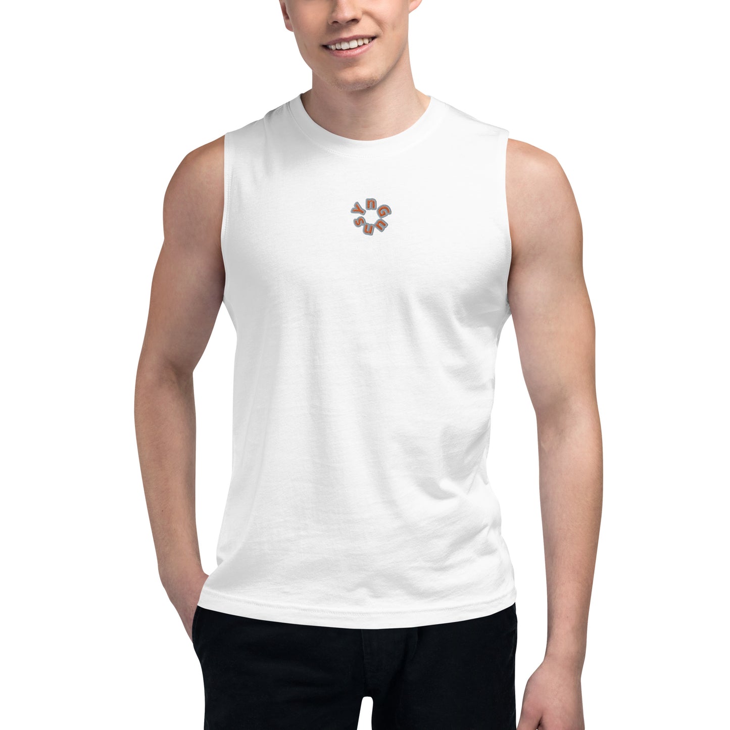 YnGuns™ Muscle Shirt - Exclusive Embroidered Circle Logo