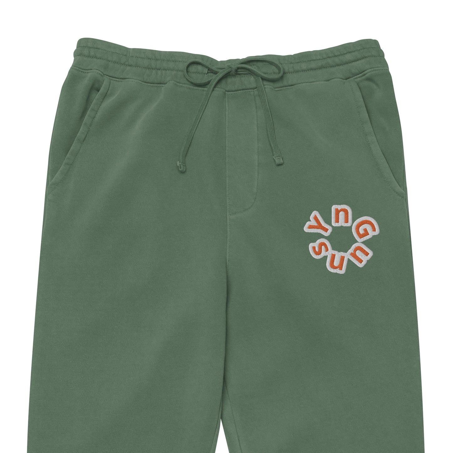 YnGuns™ Pantalones deportivos con logo circular bordado - Algodón hilado en anillos de primera calidad