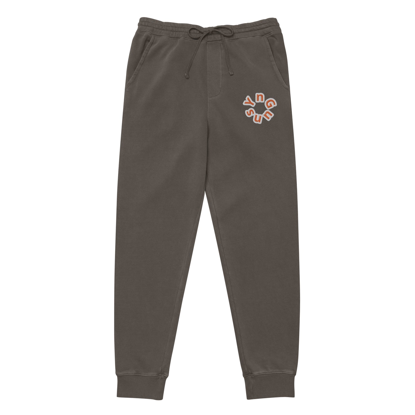 YnGuns™ Pantalones deportivos con logo circular bordado - Algodón hilado en anillos de primera calidad