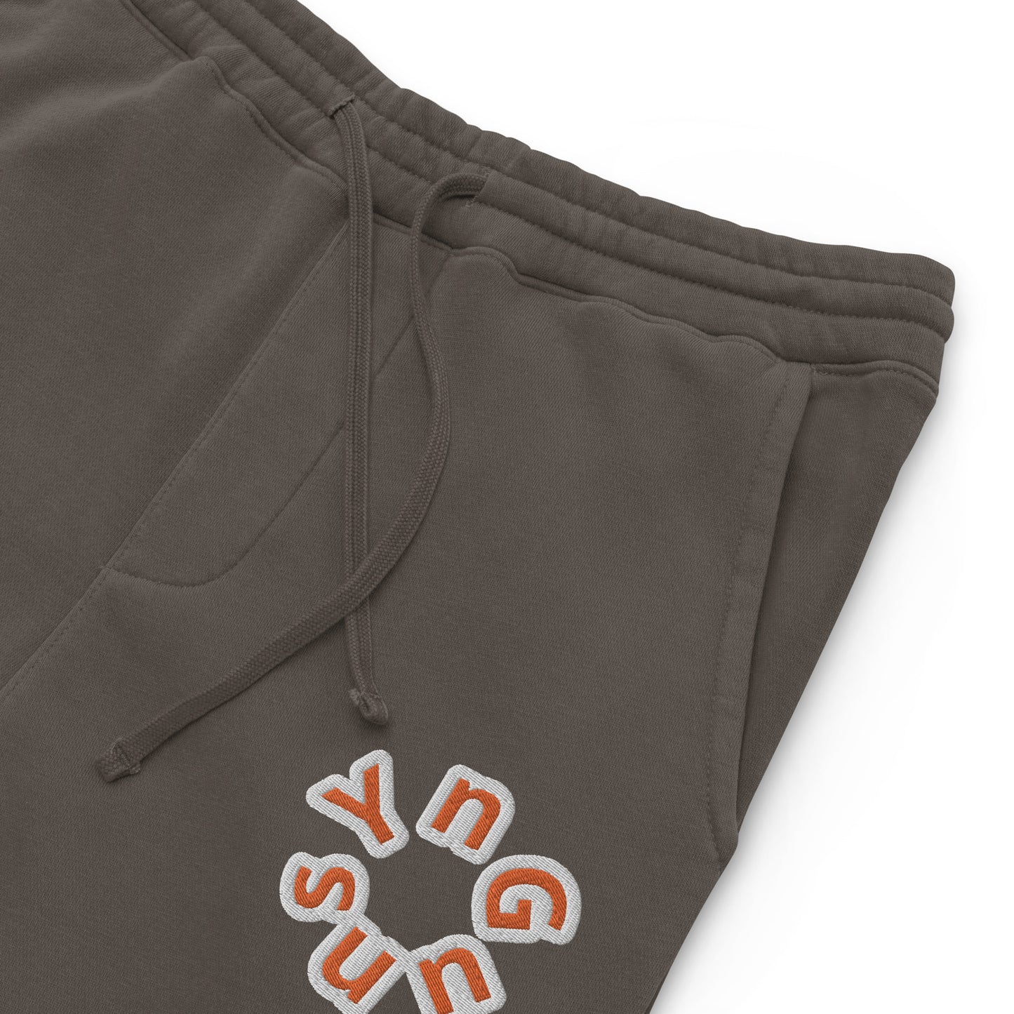 YnGuns™ Pantalones deportivos con logo circular bordado - Algodón hilado en anillos de primera calidad