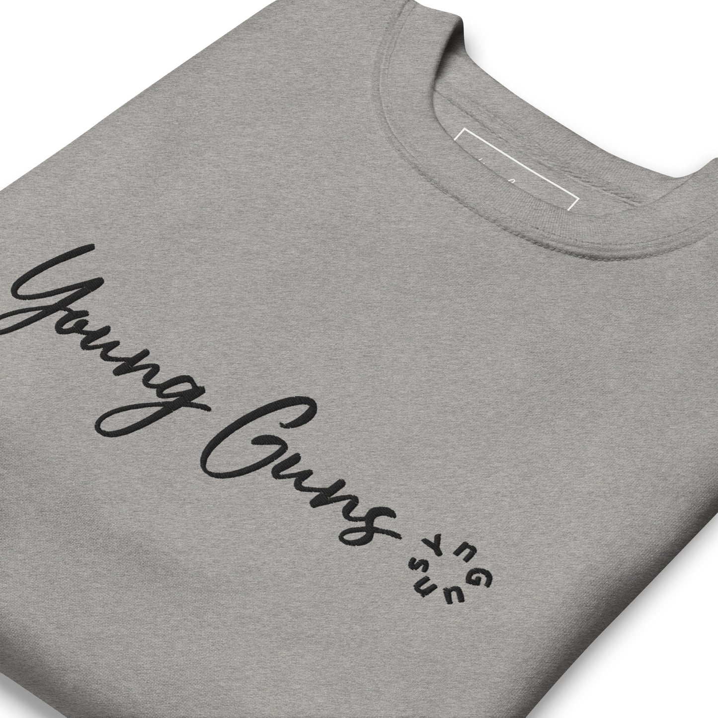 YnGuns™ Premium Black Embroidered "Young Guns" Sweatshirt