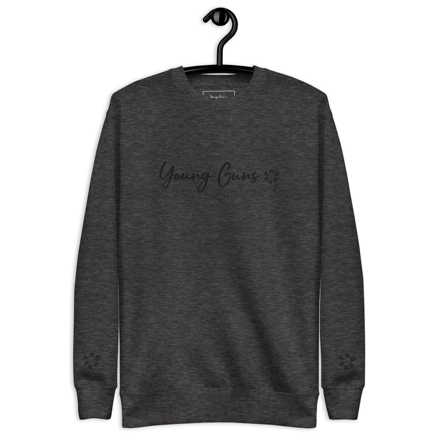 YnGuns™ Premium Black Embroidered "Young Guns" Sweatshirt