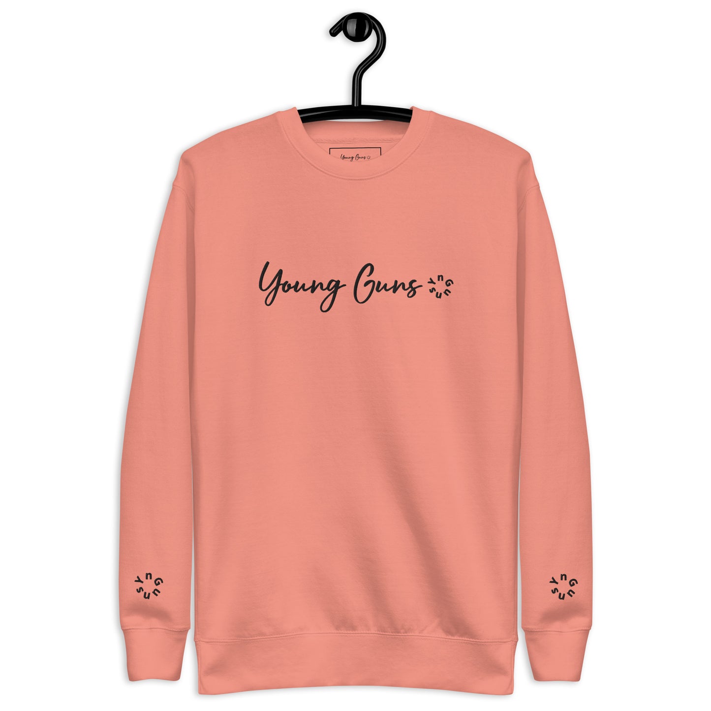 YnGuns™ Premium Black Embroidered "Young Guns" Sweatshirt