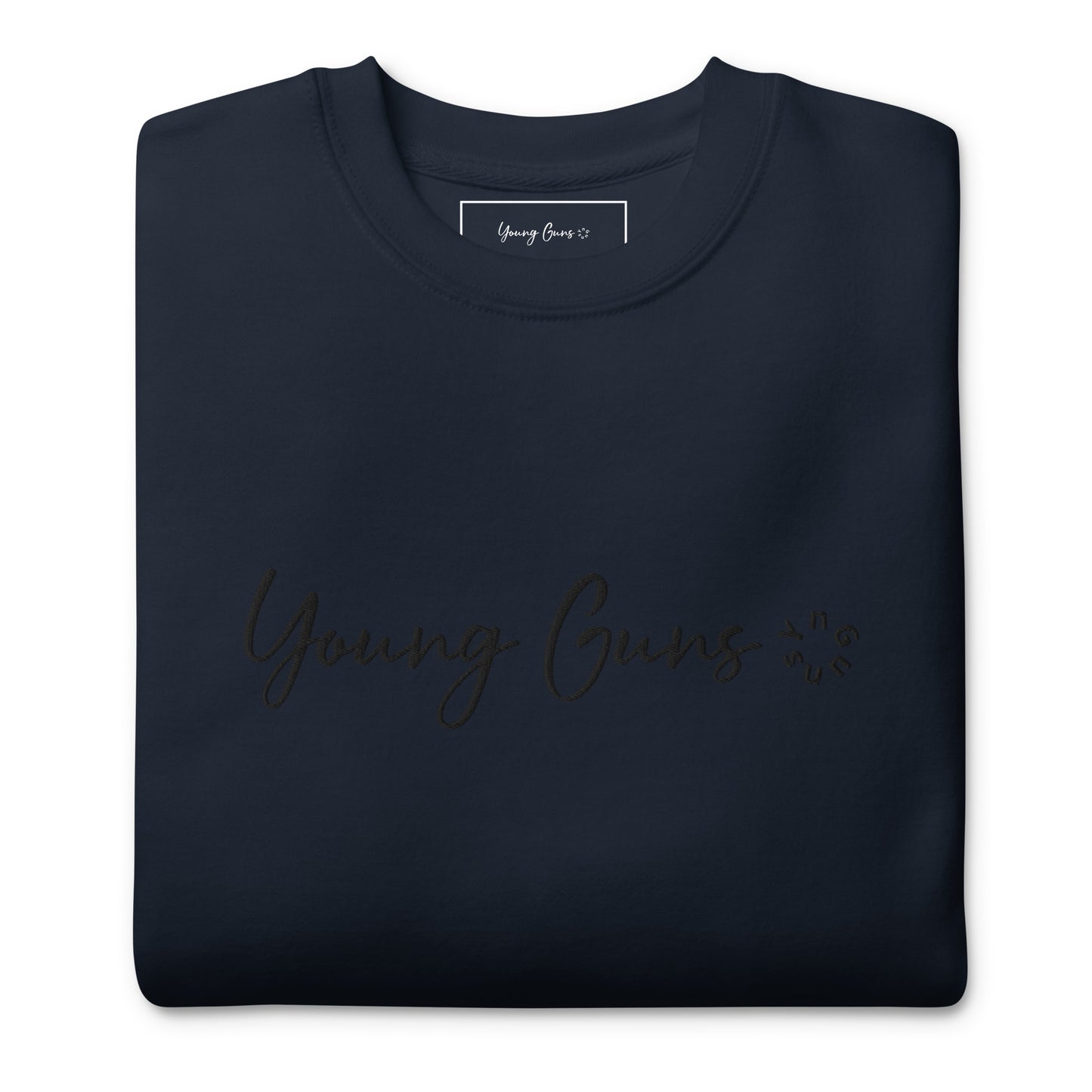 YnGuns™ Sudadera premium negra bordada "Young Guns"