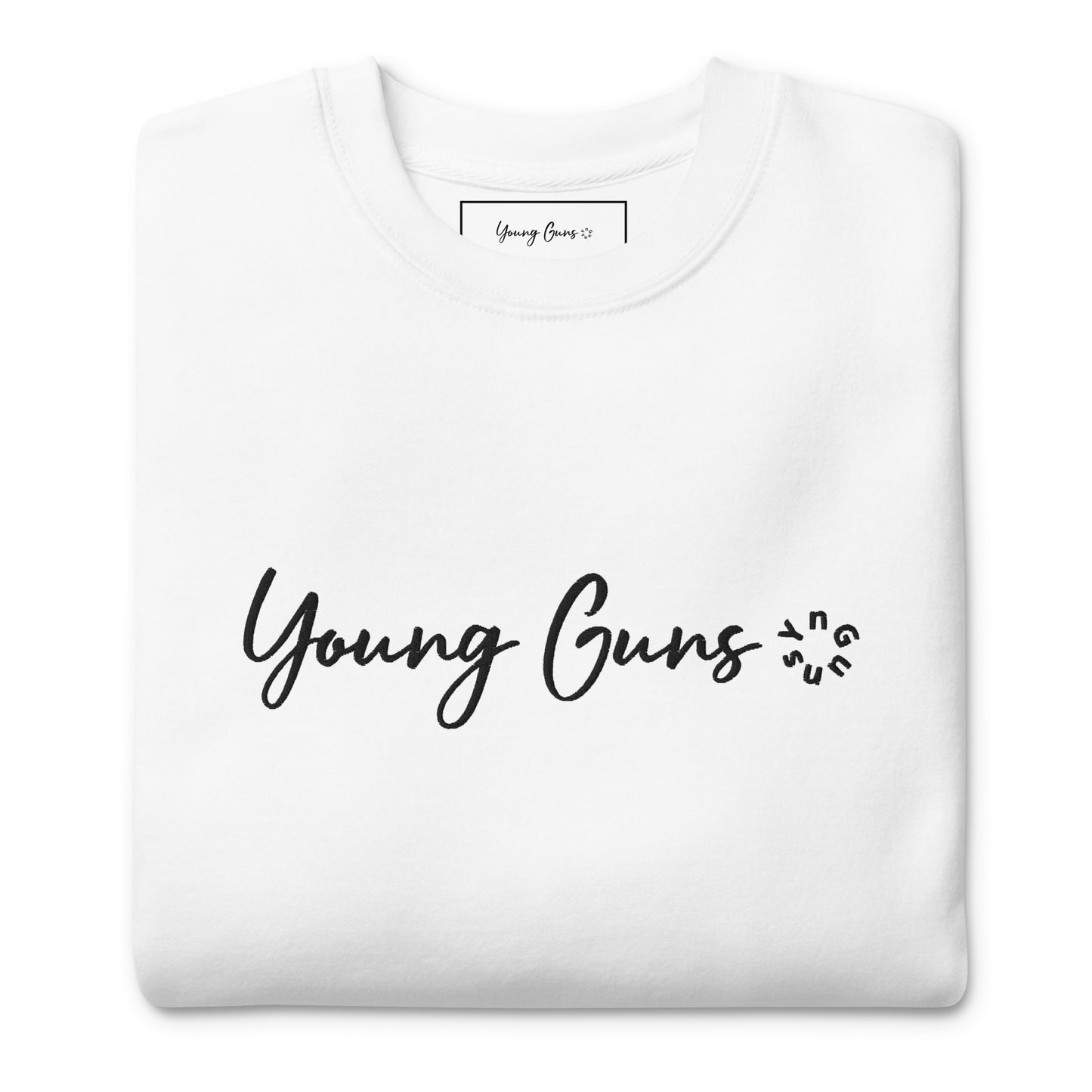 YnGuns™ Premium Black Embroidered "Young Guns" Sweatshirt